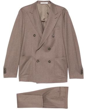 Tagliatore Double-Breasted Suit - Brown