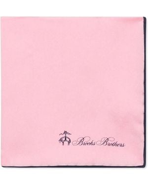 Brooks Brothers Silk Plain Pocket Square - Pink