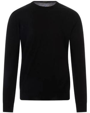 Kiton Crew Neck Long-Sleeve Jumper - Black