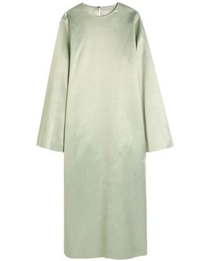 Calvin Klein Alba Flared-Sleeve Midi Dress - White