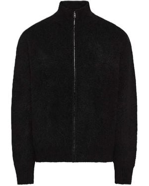 CYCLE Maglie Logo-Embroidered Zip-Up Cardigan - Black