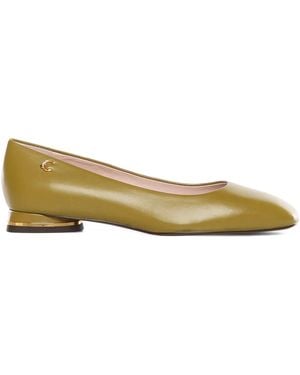 Coccinelle C-Everyday Square-Toe Ballet Flats - Green