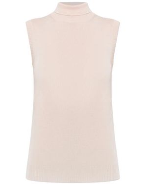 Sportmax Eschimo Roll-Neck Sleeveless Sweater - White