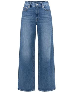 PAIGE High-Waisted Wide-Leg Jeans - Blue