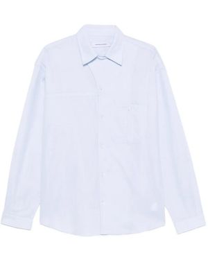 Kiko Kostadinov Asymmetric-Front Pocket-Detail Shirt - Blanc