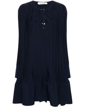 Lanvin プリーツ ドレス - ブルー