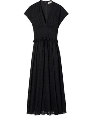 Tory Burch Eyelet Cotton Dress - Black