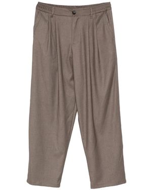 Imperial Pleated-Waistband Pants - Gray