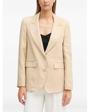 GAUDI Peak-Lapels Single-Breasted Blazer - Natural
