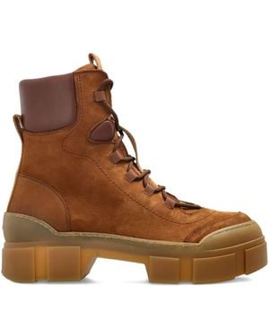Vic Matié Lace-Up Padded Boots - Brown