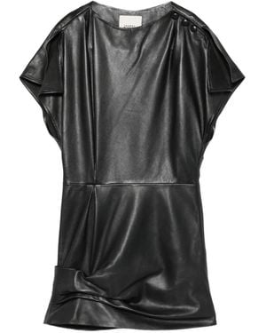 Isabel Marant Alia Minikleid Aus Leder - Schwarz