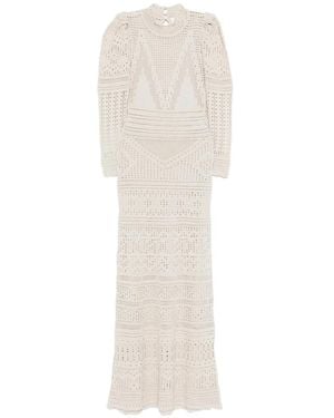 Isabel Marant Dione Long-Sleeved Knit Dress - White
