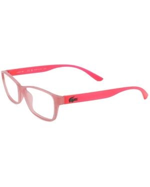 Lacoste Eckige Brille Mit Logo-Schild - Pink