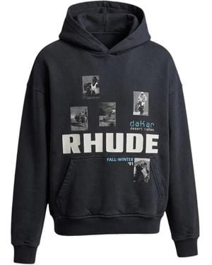 Rhude Winter 91 Rallye Hoodie - Black