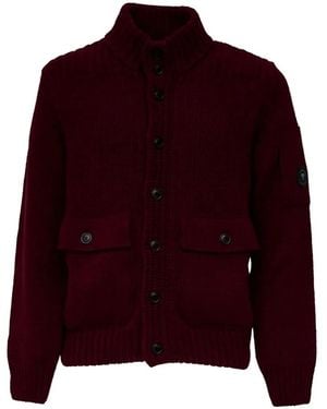 C.P. Company Lens Button-Up Cardigan - Red