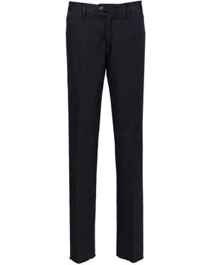 Al Duca d'Aosta Tailored Cotton Trousers - Black