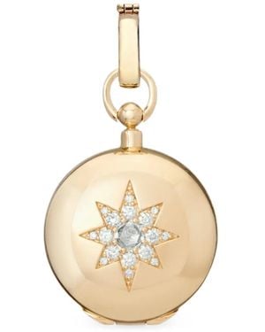 MINED+FOUND Embellished Diamond Coin Locket - Metallic