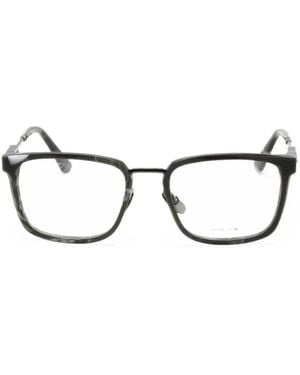 Police Rectangle-Frame Glasses - Gray