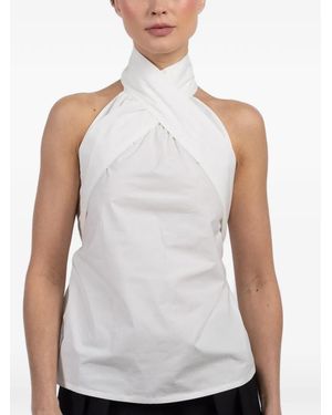 Franchise Susan Tie-Detail Top - White