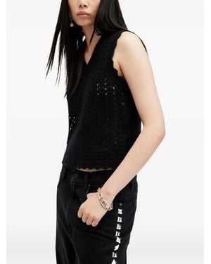 AllSaints Vivian スカラップ タンクトップ - ブラック