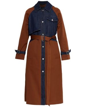 AllSaints Daily Belted Panelled Coat - Brown