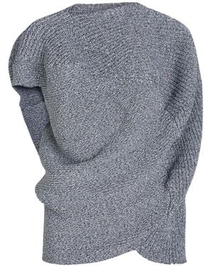 Issey Miyake Found Stone Asymmetric Top - Gray