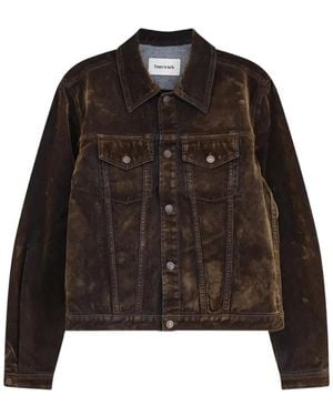 Tonywack Faded-Effect Corduroy Jacket - Brown