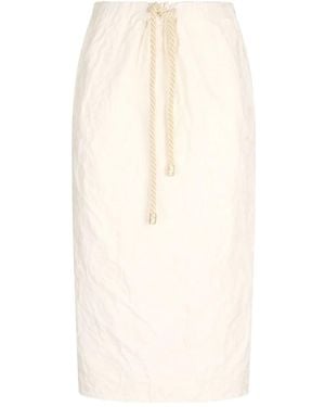 Roberto Cavalli Cotton Pencil Skirt - Natural