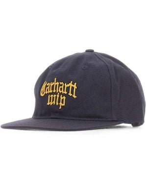 Carhartt Blackletter Logo-Embroidered Hat - Blue
