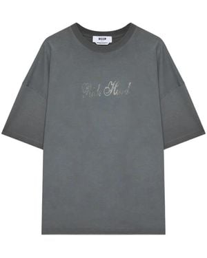 MSGM T-Shirt À Ornements - Gray