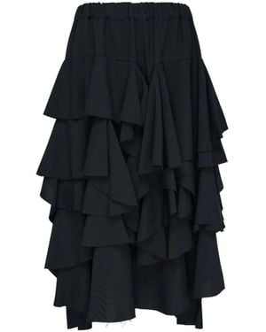 COMME DES GARÇON BLACK Jupe Mi-Longue À Volants Superposés - Blue