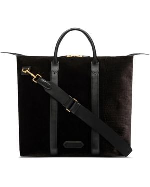 Tom Ford ロゴアップリケ ボストンバッグ - ブラック