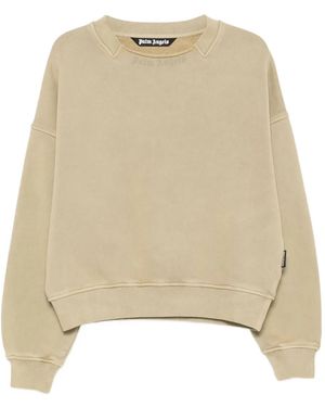 Palm Angels Sweatshirt Mit Rundhalsausschnitt - Natur