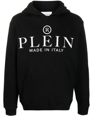 Philipp Plein Logo-Print Hoodie - Black