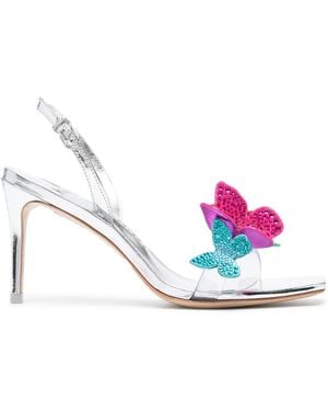 Sophia Webster Vanessa 85Mm Slingback Sandals - Metallic