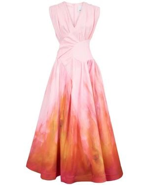 Acler Abito Lungo Innoxhill Con Scollo A V - Rosa