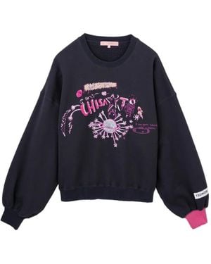 Tsumori Chisato Embroidered Balloon-Sleeve Jumper - Blue