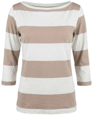 Majestic Filatures Striped Boat-Neck T-Shirt - White
