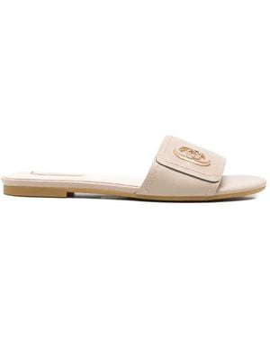 Liu Jo Sandy Logo-Plaque Sandals - White