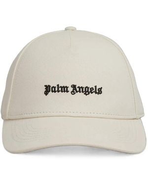 Palm Angels Logo-Embroidered Baseball Cap - White
