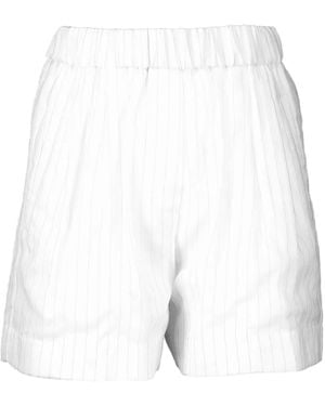 Brunello Cucinelli Gestreifte Bermudas - Weiß