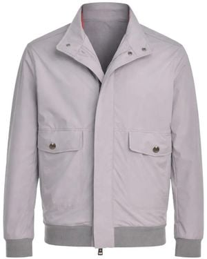 Kiton Kired Bomam Flap-Pocket Bomber Jacket - Grey
