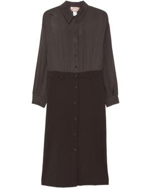 Twinset Button-Down Shirt-Style Dress - Brown