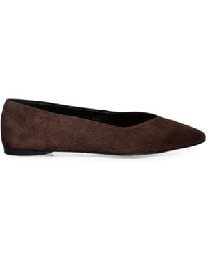 JONAK PARIS Ballerines En Daim À Bout Pointu Noemie - White