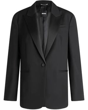 BOSS Blazer Con Solapas De Pico - Negro