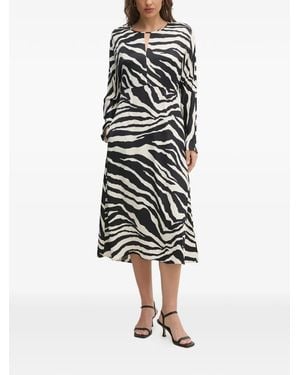 Ouí Robe À Imprimé Zébré - White