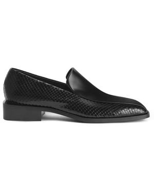 Giuseppe Zanotti Gz-Lucky Square-Toe Loafers - Black