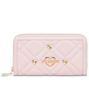 Love Moschino Logo-Plaque Wallet - Pink