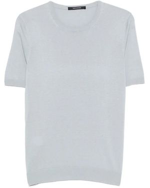 Tagliatore Josh Short-Sleeve Knitted T-Shirt - Gray