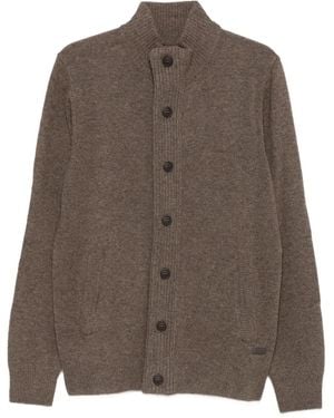 Barbour Cardigan Mit Stehkragen - Braun